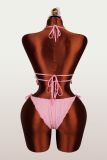 Women Sexy Camisole Lace-Up Holiday Two Piece Swimsuit
