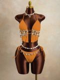 Women Sexy Camisole Lace-Up Holiday Two Piece Swimsuit