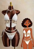 Women Sexy Camisole Lace-Up Holiday Two Piece Swimsuit
