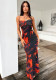 Women Summer Sexy Camisole Backless Print Dress