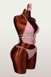 Women Sexy Camisole Lace-Up Holiday Two Piece Swimsuit