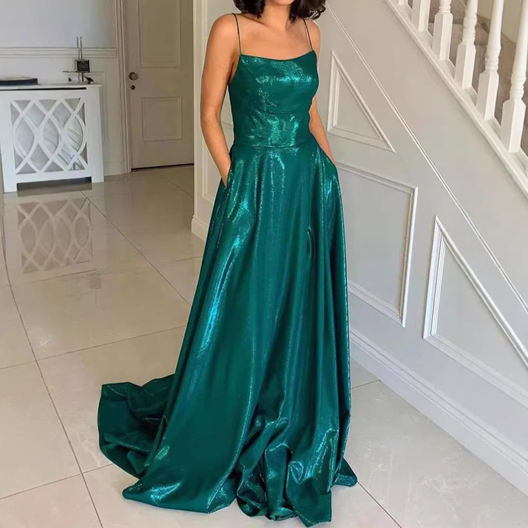 Strapless Shiny Evening Dress for Parties & Galas