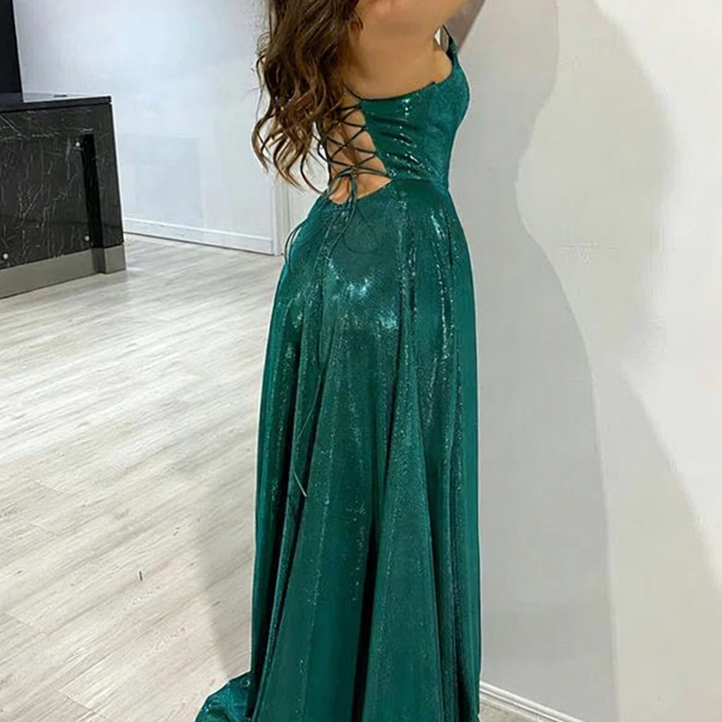 Strapless Shiny Evening Dress for Parties & Galas