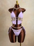 Women Sexy Camisole Lace-Up Holiday Two Piece Swimsuit