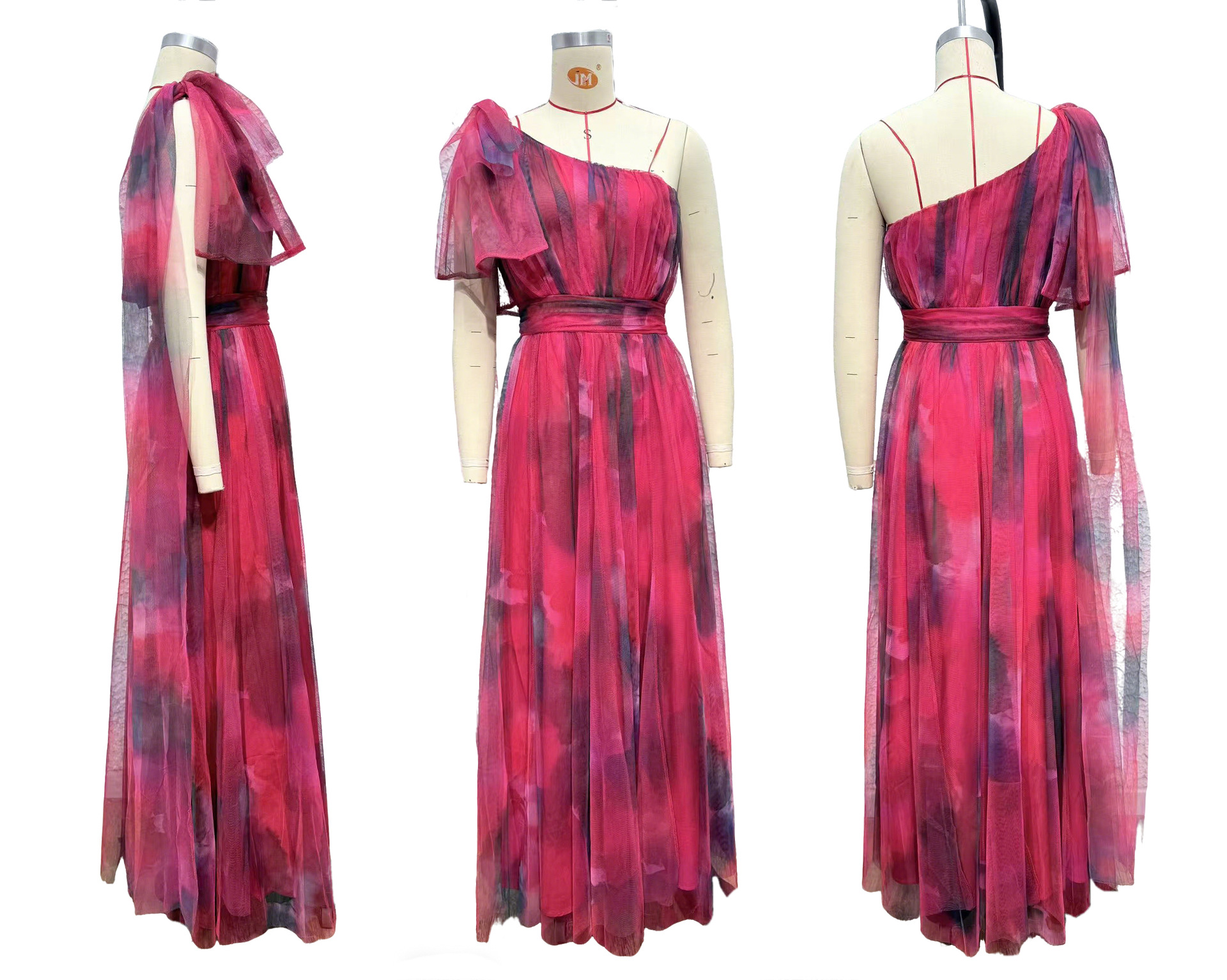 Mesh Printed Strap Dress for Summer Holiday Vacations