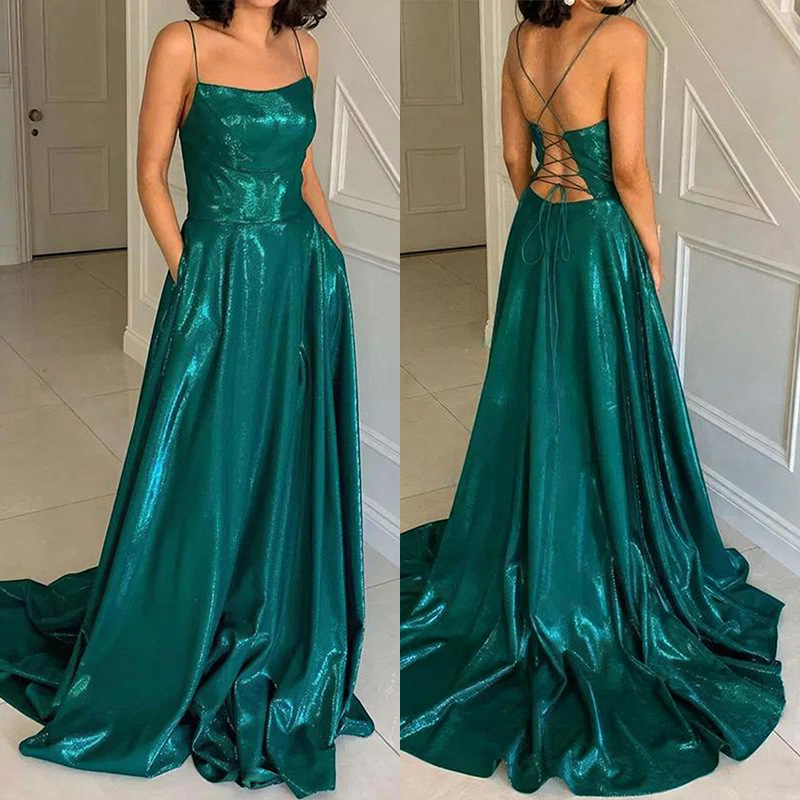 Strapless Shiny Evening Dress for Parties & Galas