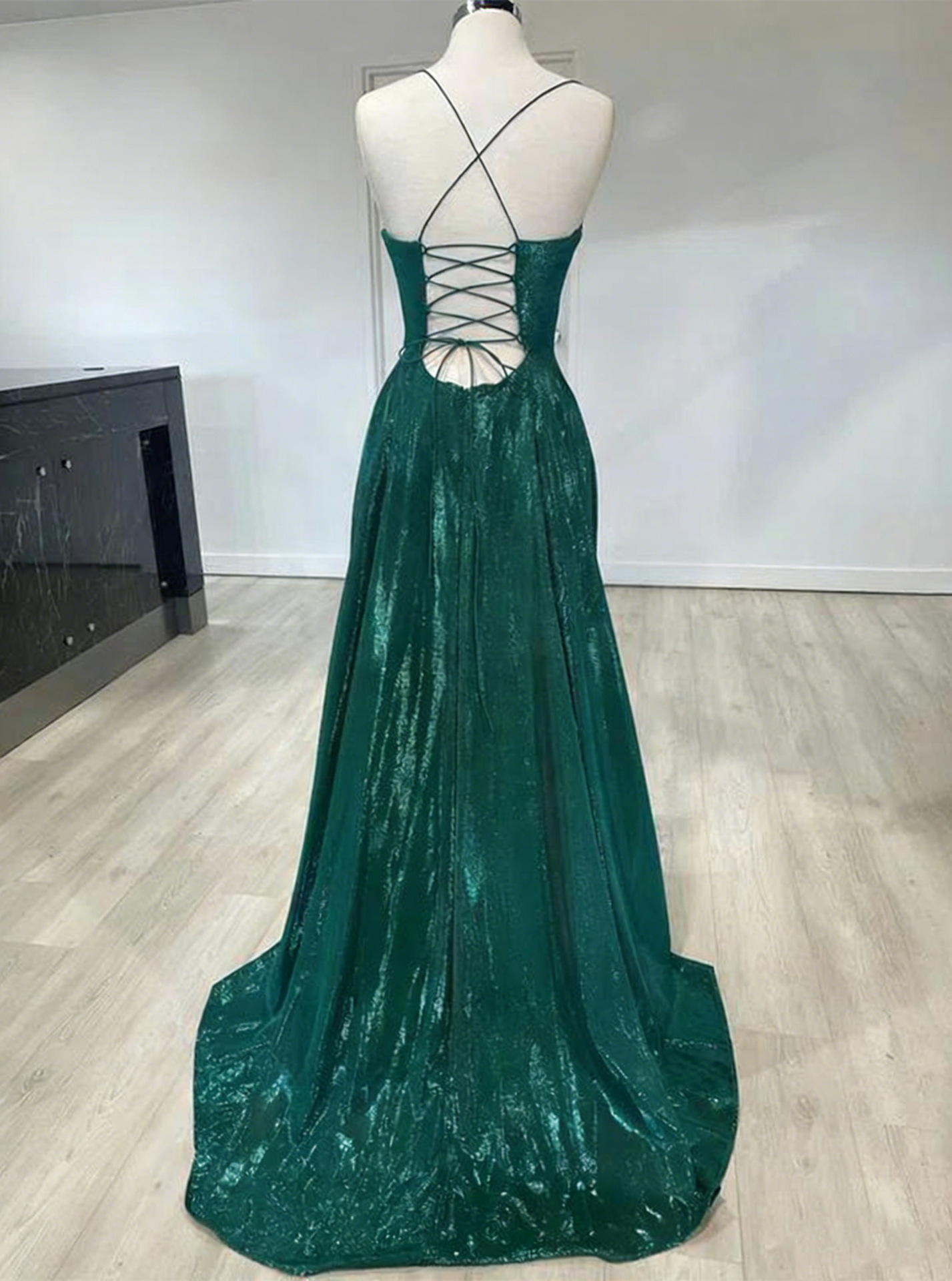 Strapless Shiny Evening Dress for Parties & Galas