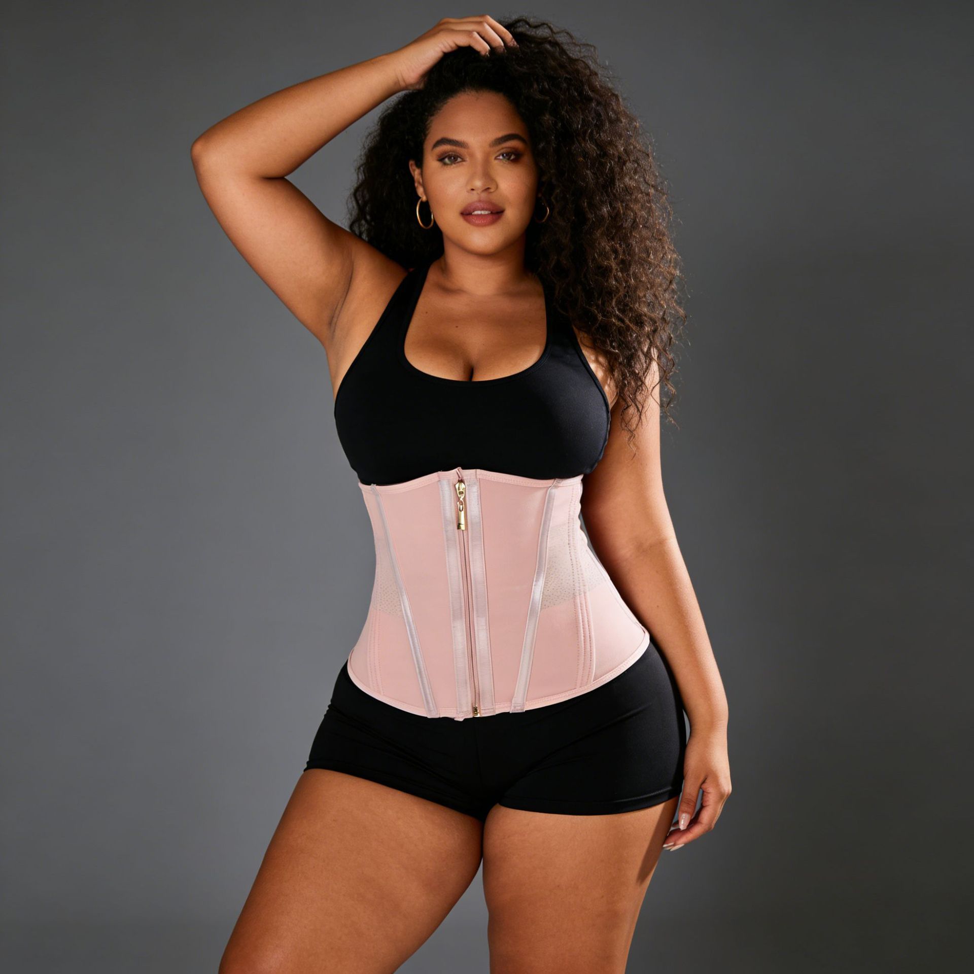 Mesh Fitted Fitness Waist Trainer for Body Shaping