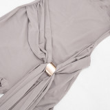Women Summer Halter Neck Tie Strap Jumpsuit