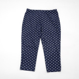 Women Polka Dot Print Strapless Top & Capri Pants Two Piece Set
