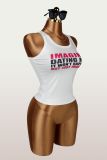 Women Sexy Letter Print Camisole Tank Top