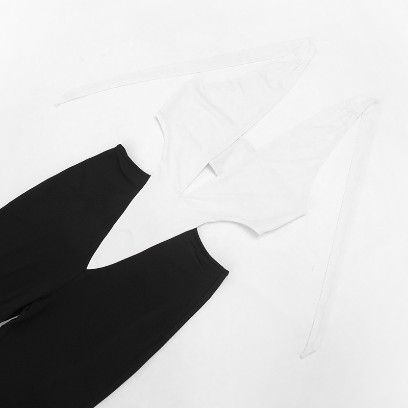 V-Neck Halter Tie Jumpsuit for Summer Parties