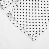 Women Summer Sexy Polka Dot Print Halter Neck Tie Short Sleeve Cargo Shorts