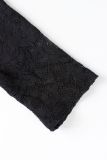 Women Sexy Lace See-Through Hollow Out Long Sleeve Top