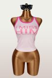 Women Sexy Letter Print Camisole Tank Top