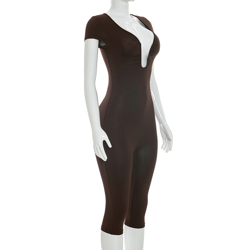 U-Neck Jumpsuit for Casual Evening Wear