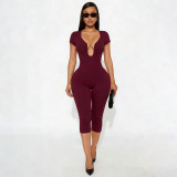 Women Sexy U-Neck Jumpsuit