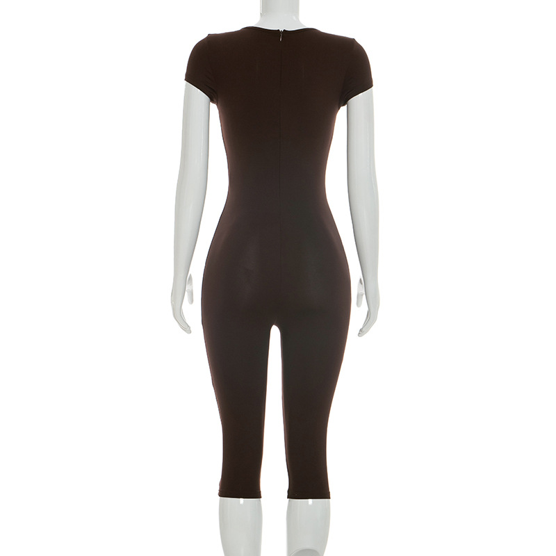 U-Neck Jumpsuit for Casual Evening Wear