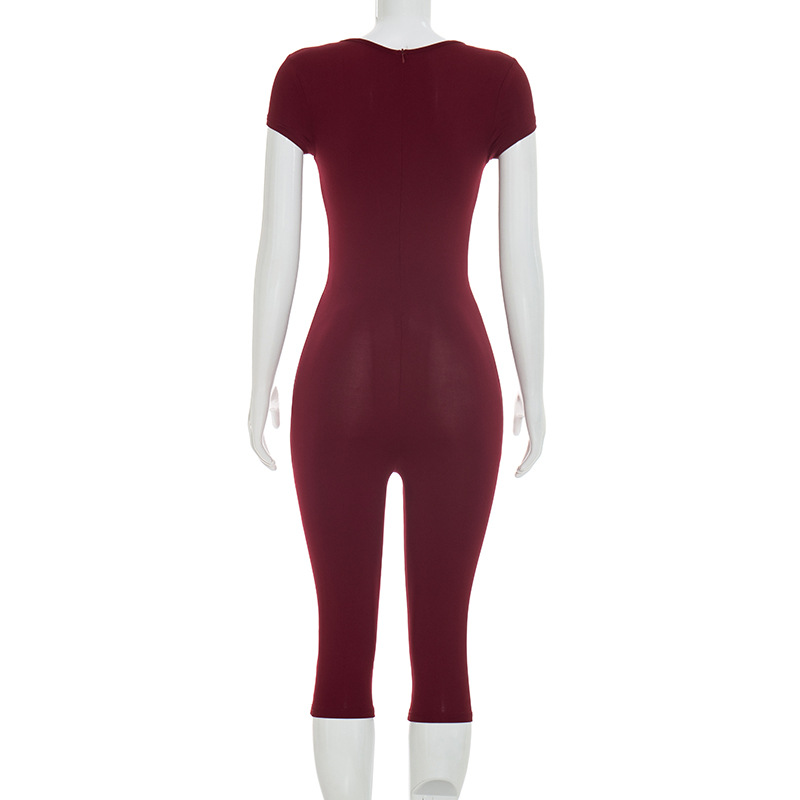 U-Neck Jumpsuit for Casual Evening Wear