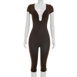 Women Sexy U-Neck Jumpsuit