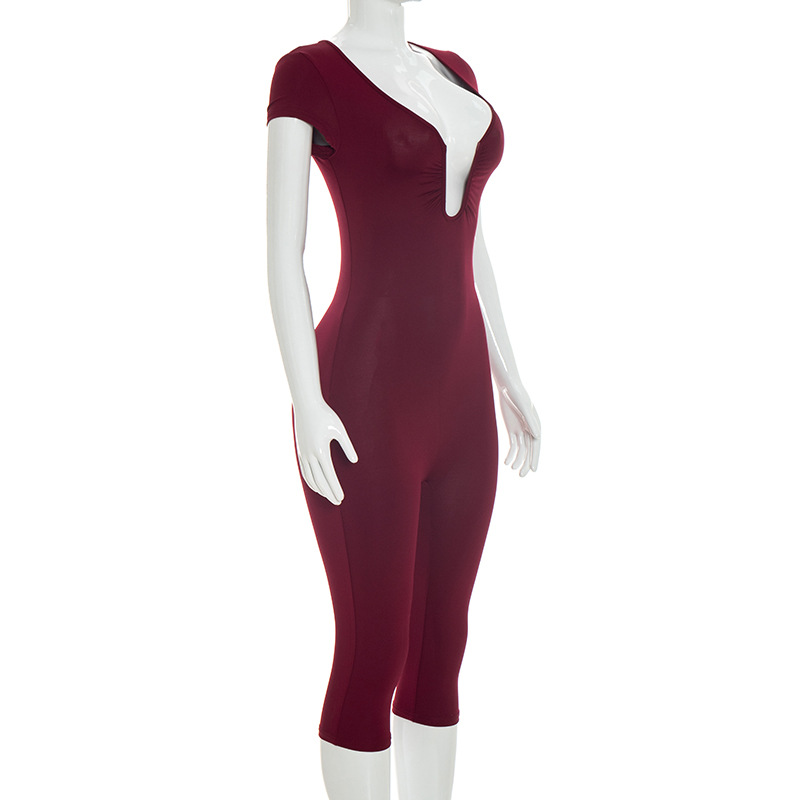 U-Neck Jumpsuit for Casual Evening Wear