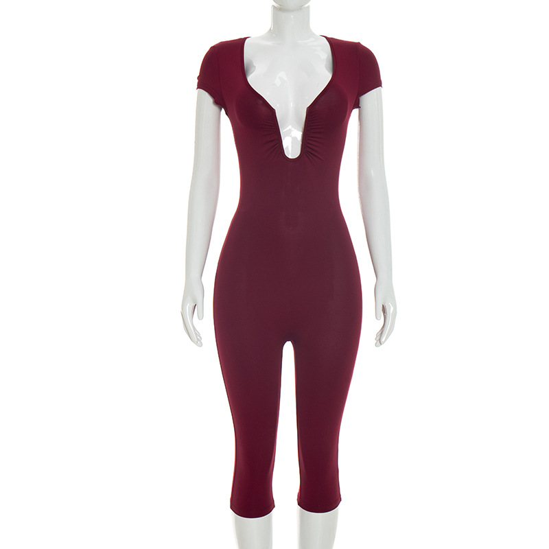 U-Neck Jumpsuit for Casual Evening Wear