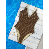 Summer Women's Polka Dot Slim Fit One-Piece Swimsuit