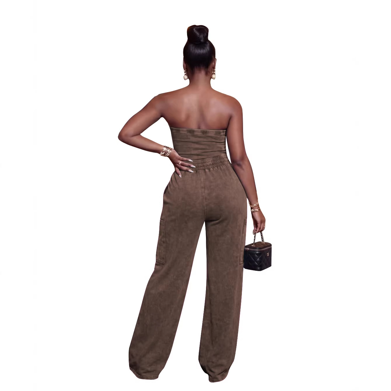 Strapless Wide-Leg Jumpsuit for Casual Summer Days