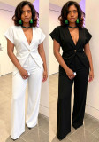 Women's Elegant Career V-Neck Irregular Blazer Set