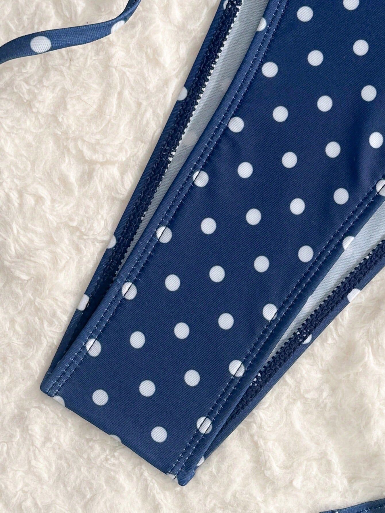 Polka Dot Three-Piece Bikini Set for Summer Holidays