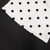 Summer Women's Sweet Polka Dot Halter Neck Tight Shorts Set