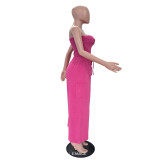 Summer Women's Casual Strapless Wide Leg Jumpsuit
