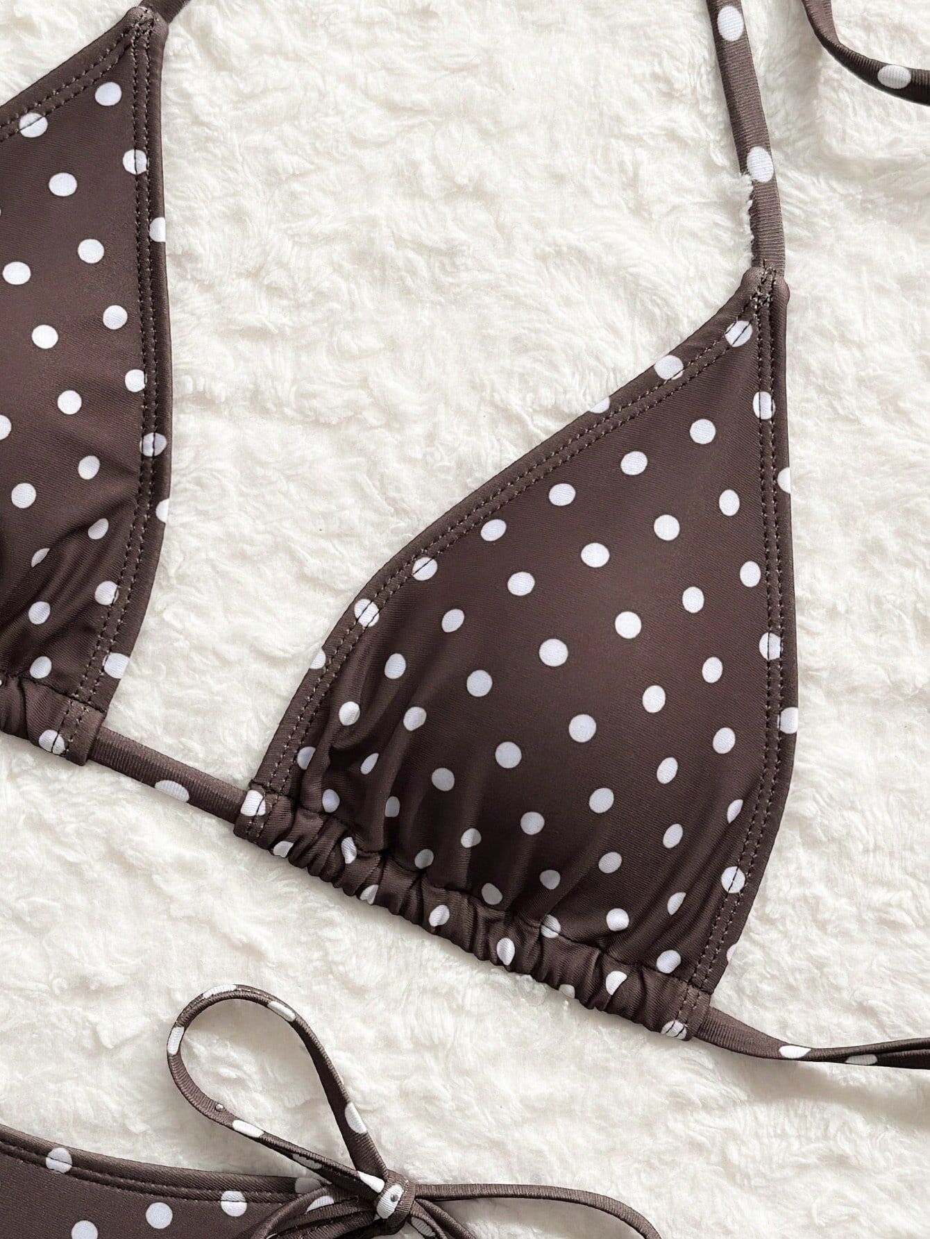 Polka Dot Three-Piece Bikini Set for Summer Holidays