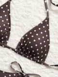 Summer Women's Polka Dot Bikini Three-Piece Set