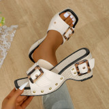 Plus Size Women's Platform Studded Sandals