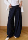 Spring Summer Women's Casual High Waist Pleated Wide Leg Pants
