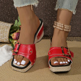 Plus Size Women's Platform Studded Sandals