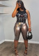 Summer Women's Street Style Sleeveless Slim Fit Pants Set