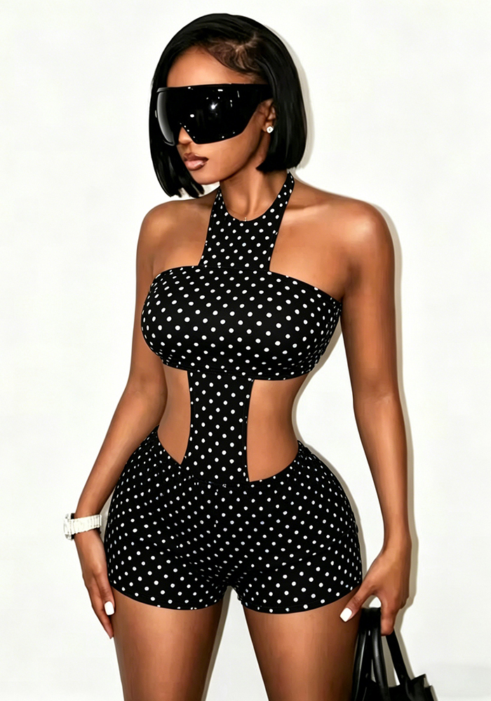 Polka Dot Romper for Summer Casual Wear