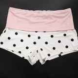 Summer Women's Sweet Polka Dot Halter Neck Tight Shorts Set