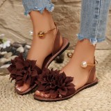 Plus Size Women's Pearl Slip-On Sandals