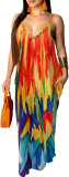 Summer Women's Loose Sleeveless V-Neck Strap Dress