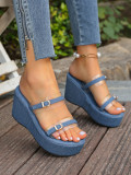 Summer Women's Transparent Wedge Sandals