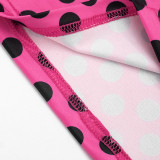 Summer Women's Polka Dot Strapless Bodycon Mini Dress