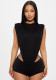 Summer Women's Round Neck Sleeveless Hollow Top Shorts Set