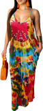Summer Women's Loose Sleeveless V-Neck Strap Dress