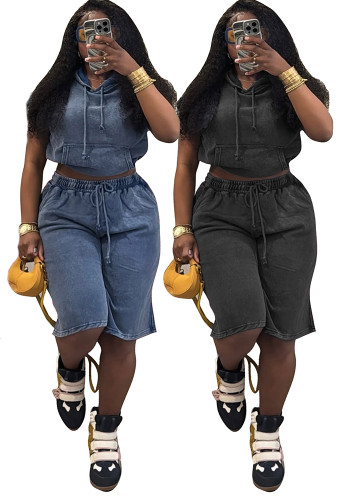 Summer Women's Casual Shorts Set
