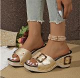 Plus Size Women's Platform Studded Sandals