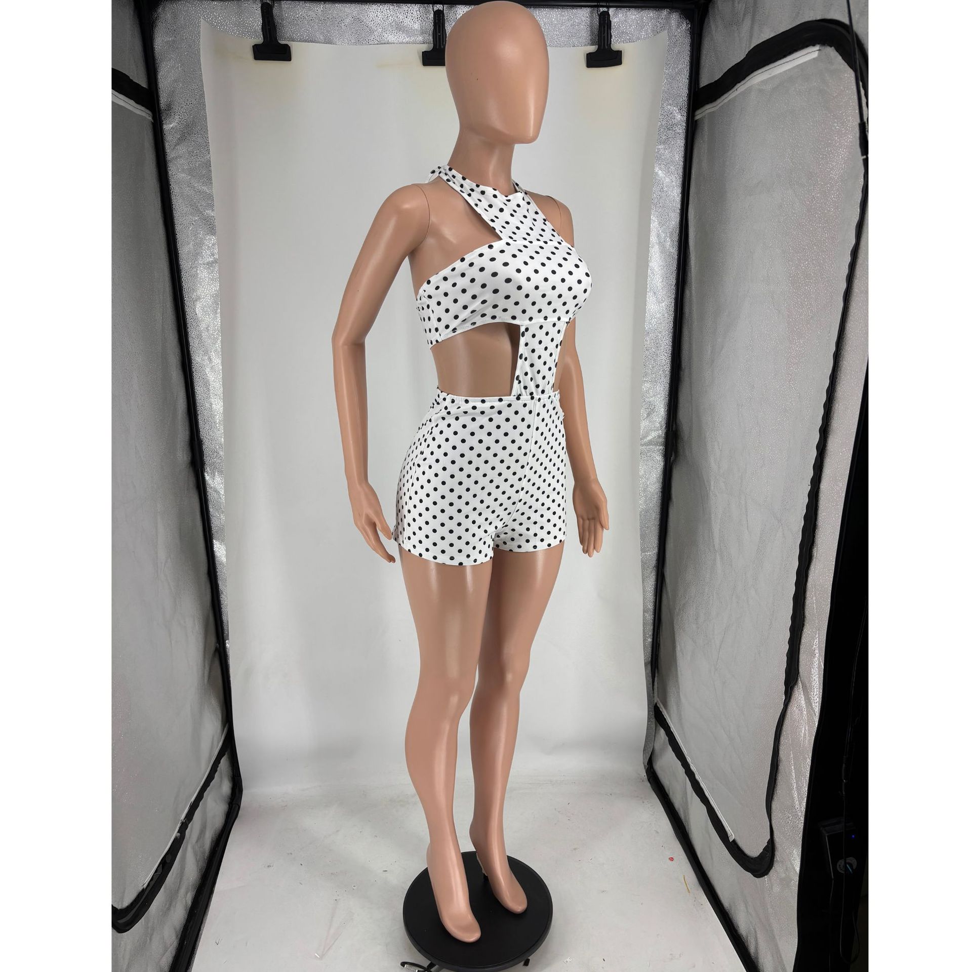 Polka Dot Romper for Summer Casual Wear