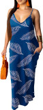 Summer Women's Loose Sleeveless V-Neck Strap Dress